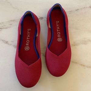 Rothy’s Round Toe Flats, Scarlet Red, Size 8